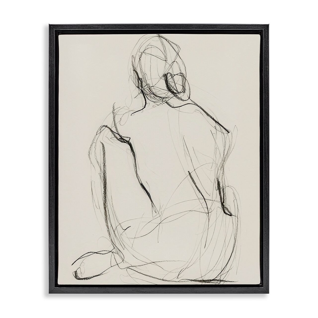 Stupell Industries Nude Figure Drawing Framed Floater Canvas Wall Art Design by Victoria Barnes